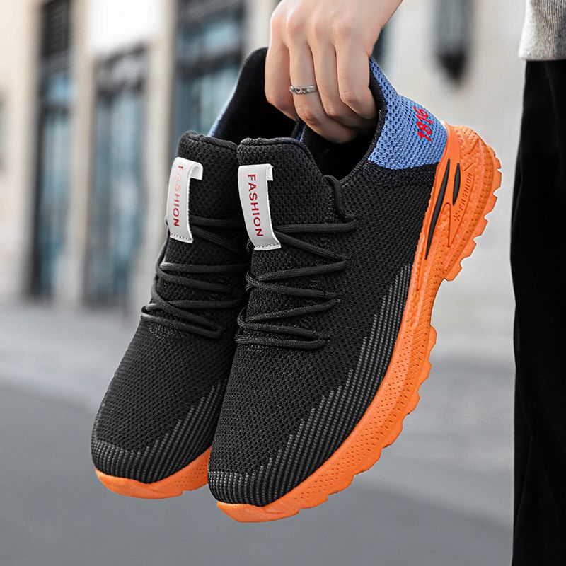  Flying Weaving Casual Sports Breathable Mesh Fashionable and Versatile Men's Shoes_voghion.com
