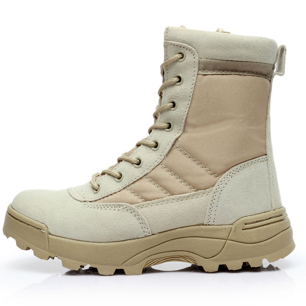 Men's Shoes Outdoor Desert Boots High Top Tactical Boots Military Fan Training Boots Men's Military Training Shoes Combat Boots_voghion.com