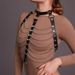 HOT UYEE Pu Leder Mode Kette Gürtel Brust Harness Korsett Bondage Punk Gothic Dessous Fetisch Frauen Kleidung_voghion.com