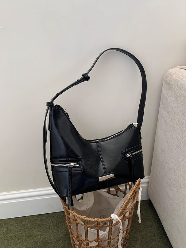 Borsa a tracolla singola, versatile, nera, di alta qualità, stile coreano, stile Y2K, alla moda, alla moda, con tracolla singola, sotto le ascelle, per ragazze calde di nicchia_voghion.com