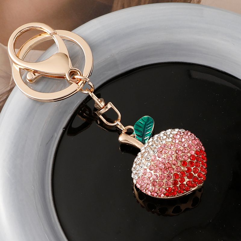 Portachiavi creativo, fresco e carino, a forma di frutta, per auto, portachiavi, ciondolo, regalo a forma di pesca_voghion.com