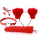 Nippelklemmen-Ohren-Set Cosplay-Kit Lila Rot Pelz Sexy BDSM-Sets mit Anal-Fuchsschwanz-Buttplug für Frauen_voghion.com