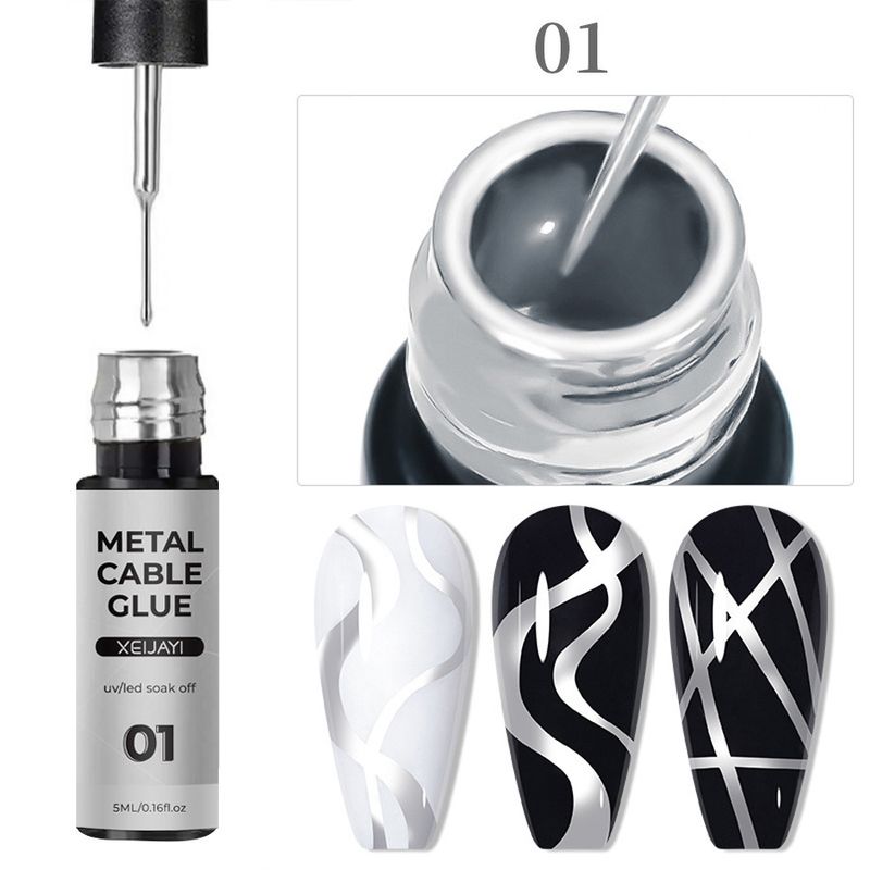 New Art Line High Density Edge Painting Metal UV Nail Gel 5ml_voghion.com