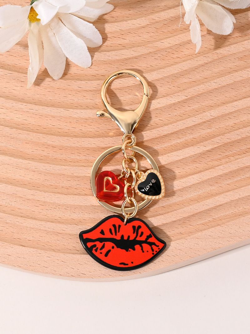 Portachiavi a forma di cuore con labbro, borsa alla moda, ciondolo per chiave auto, piccoli accessori regalo_voghion.com