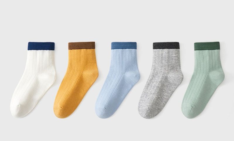 Boneless 100 Cotton Children's Socks Spring And Autumn Winter Pure Cotton Medium Tube Cotton Socks Medium And Large Children's Boys Autumn Socks_voghion.com