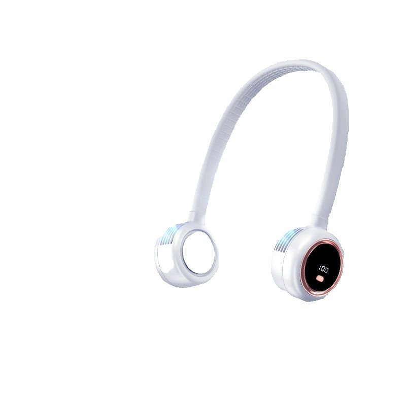 2025 New Model Neck Hanging Fan USB Rechargeable Small Portable Student Dormitory Outdoor Sports Cooling Quiet 1_voghion.com