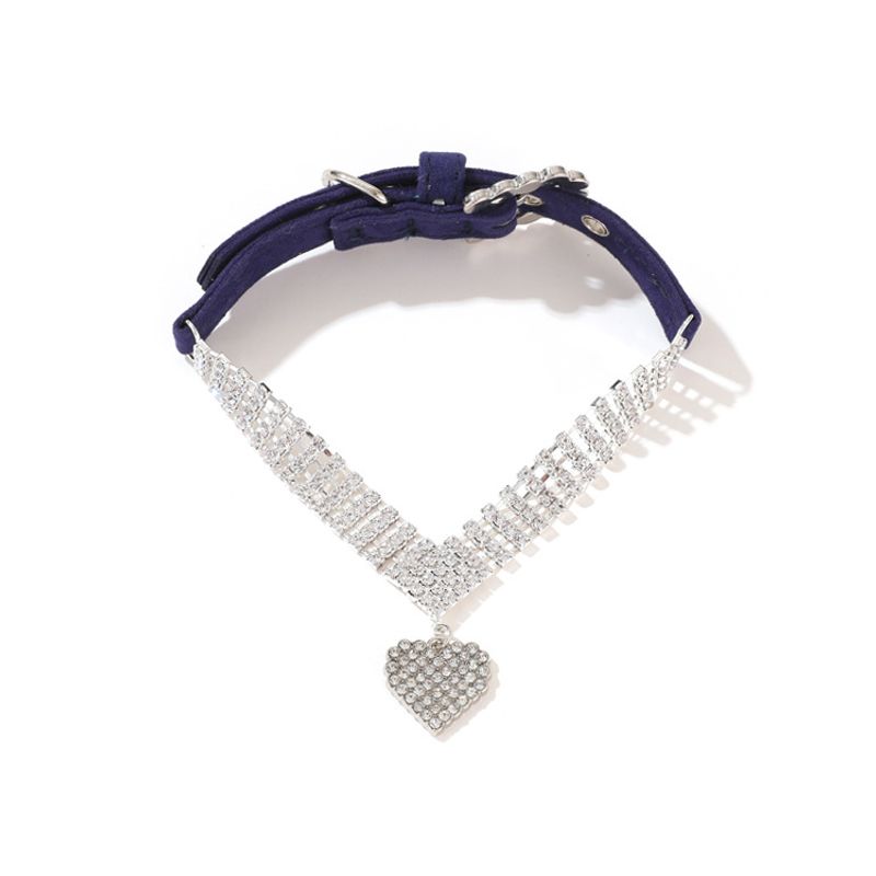 Unisex collar traction rope collar pearl cat necklace dog collar small and medium dog collar accessories_voghion.com