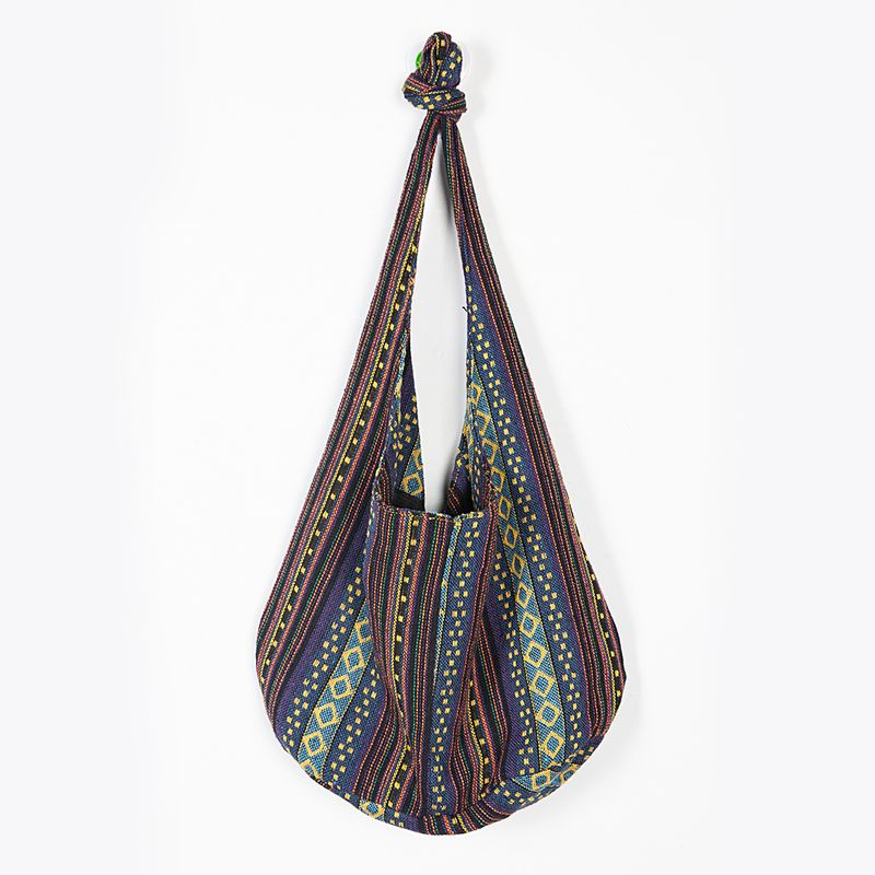 Guangzhou Hanfeng Damen-Einschulter-tragbare Baumwoll- und Hanf-Canvas-Jacquard-Freizeittasche_voghion.com