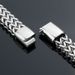 Trendy Titanium Stainless Steel Woven Double Row Front And Back Dragon Bone Magnetic Clasp Men's Bracelet Jewelry_voghion.com