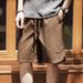 3D-Seersucker-Freizeitshorts für Herren, Sommerhose aus dünner Eisseide, kühl, schnelltrocknend, locker geschnitten, Fünf-Punkt-Schnitt_voghion.com