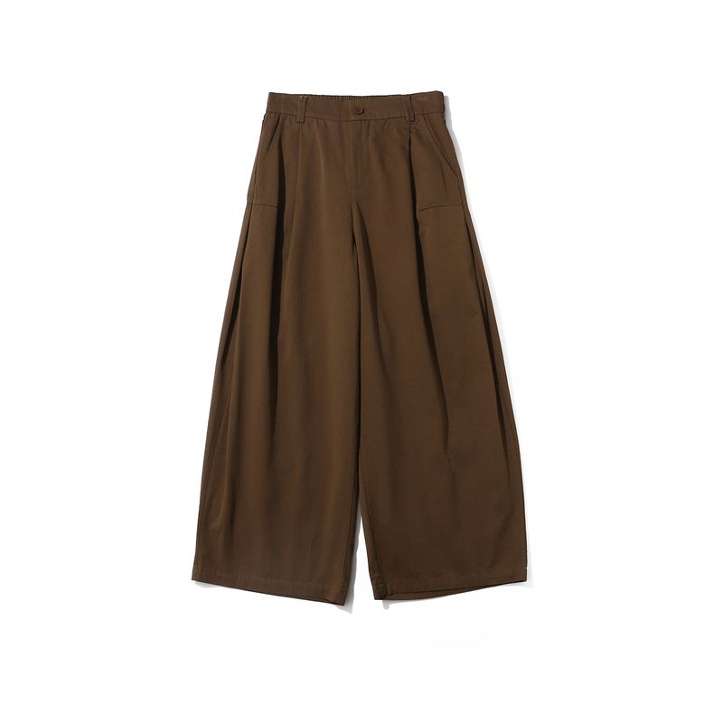 Men's Clothing ​Men's High Waist Wide Leg Trousers - Retro Loose Fit Straight Pants For Casual & Office Wear (Black, Brown)​_voghion.com