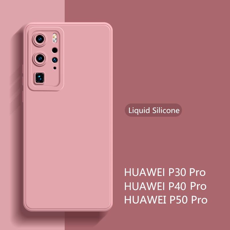 Original Liquid Silicone Phone Case For Huawei P30 P20 P40 50 Pro Mate 20 30 40 Honor 50 Pro 8X 9X Back Protector Cover_voghion.com