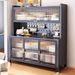 Kitchen Rack With Wheels Floor Microwave Oven Durable Multi-layer Multi-functional Sideboard Storage Cabinet_voghion.com