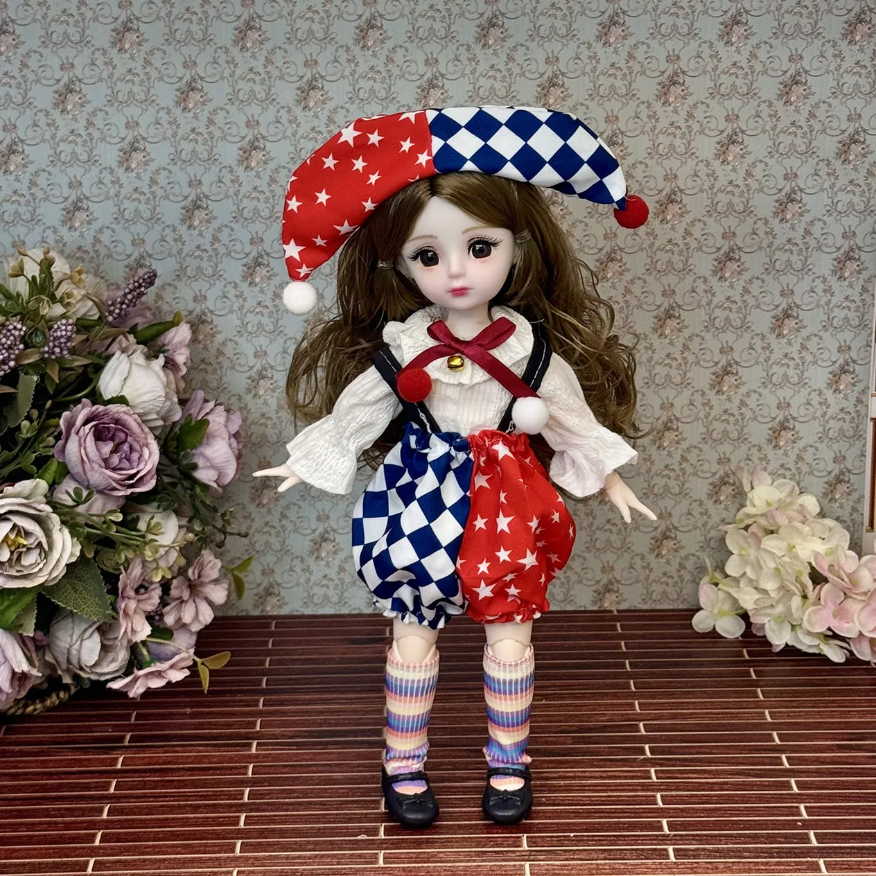 6 punktów BJD Doll Dress Up Clothes Set 30cm Spódnica dla lalki Lolita Dress Uniform Maid Dress_voghion.com