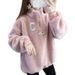 Women's Clothing Plus Velvet Stand Collar Fleece Stand Collar Sweatshirt - Cozy Oversized Pullover Top With Drop Shoulder For Autumn Winter Fashion_voghion.com