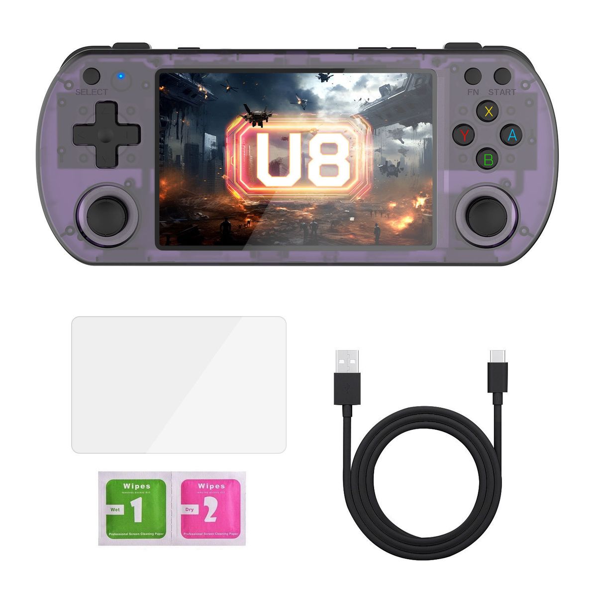 U8 Retro Handheld Game Console - 4.0 Inch IPS Screen, Open Source Linux System, Portable Gaming Device For Classic Games_voghion.com