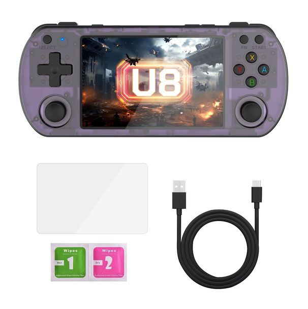 U8 Retro Handheld Game Console - 4.0 Inch IPS Screen, Open Source Linux System, Portable Gaming Device For Classic Games_voghion.com