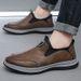 2025 Spring New Men's Casual Leather Breathable Sole Soft Panel Driving Shoes Loafers_voghion.com