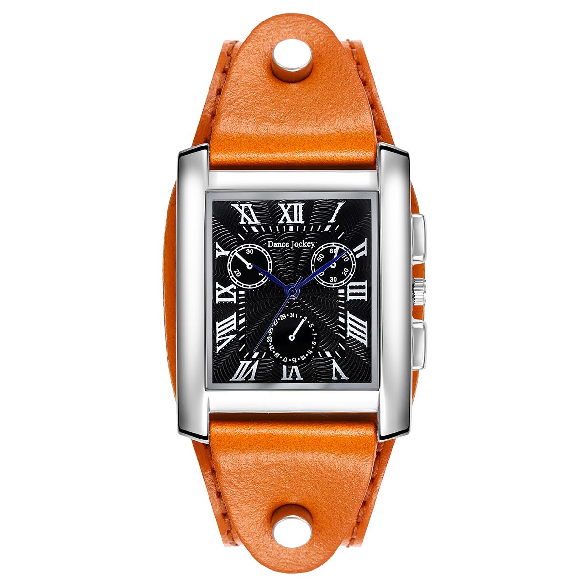 Vollständig verwalteter Anti-Atom-Preis, echtes Lederarmband, Herren-Quarzuhr, modische Punk-Uhr für Herren, Panzeruhr_voghion.com