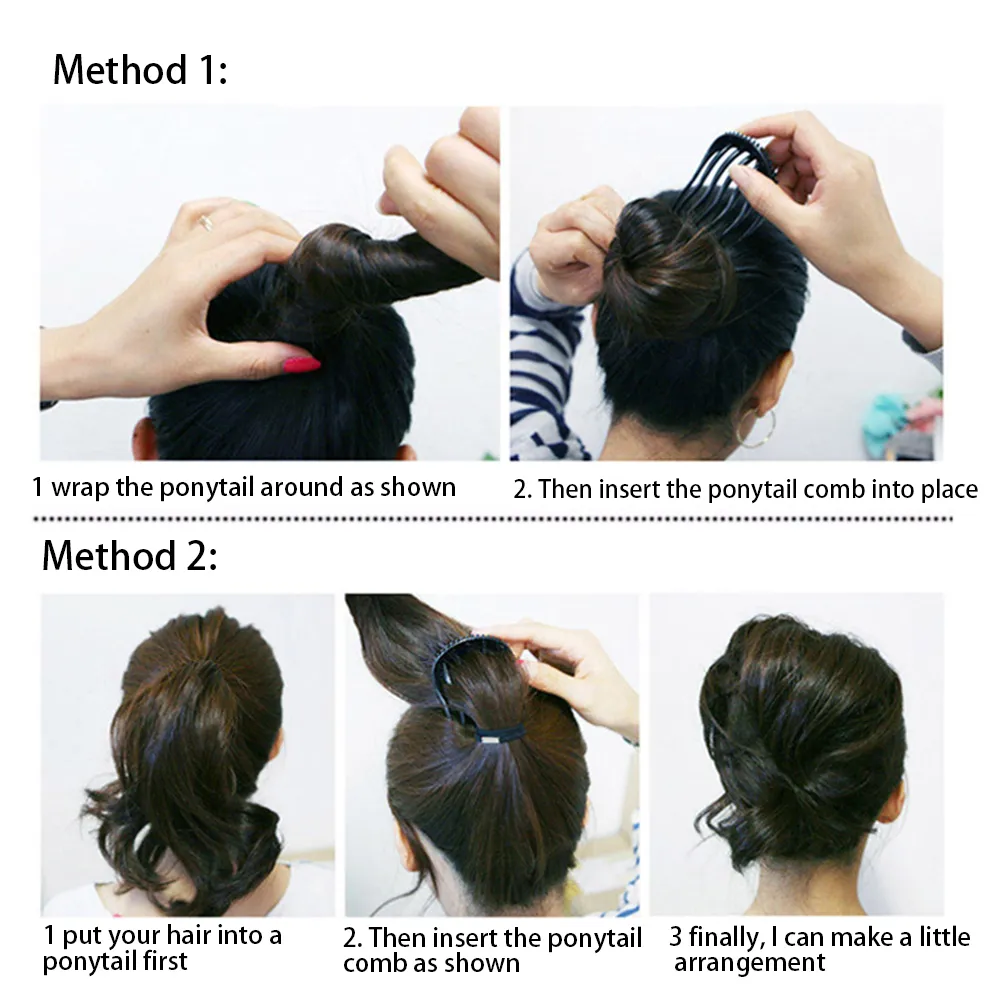 XinWq Fashion Women Volume Inserts Hair Clip Hairpin Bumpits Bouffant Ponytail Comb_voghion.com