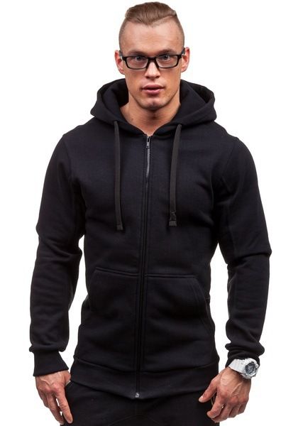 New Pure Multi-color Zipper Hooded Casual Men's Factory One-hand Zipper Jacket Youth Autumn and Winter Sweater_voghion.com