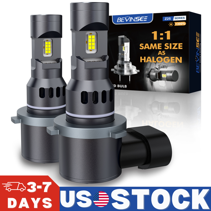 BEINSEE 9005 9006 HB3 HB4 Fog Lights Mini Design Turbofan Wireless Plug & Play 70W 10000LM CANBUS H10 Auto LED Light_voghion.com
