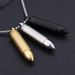 Collana con proiettile da uomo, gioielli per coppie, ciondolo in acciaio al titanio, ciondolo in acciaio inossidabile_voghion.com