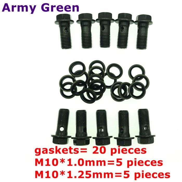 Bevonat M10x1.25mm M10x1mm Motorkerékpár univerzális olajleeresztő csavar banjo csavarhoz vagy fékcsőhöz Caliper Master_voghion.com