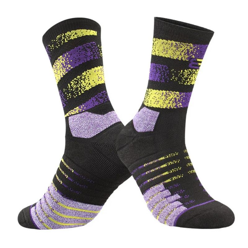 Professional Practical Basketball Men's And Women's Mid Length Thick Towel Bottom High Top Running Socks Klein Blue_voghion.com