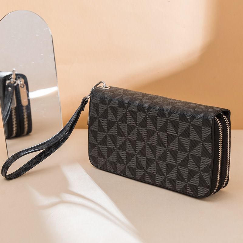 Niche Design New Unisex Windmill Pattern Printed Elegant Large Capacity Clutch Multi-Card Slot Wallet_voghion.com