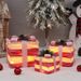 3-Piece Fabric Christmas Decoration Set With LED Lights - Elegant European Style Holiday Decor For Tree, Window & Tabletop Display"_voghion.com