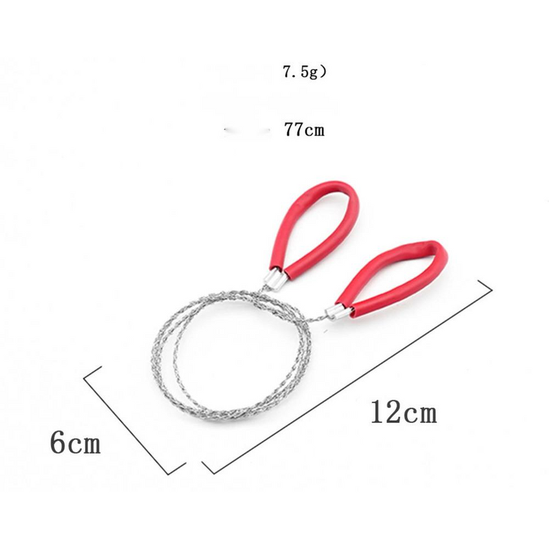 Military-Grade Survival Saw - 24" Steel Cable Chainsaw For Cutting Wood, Bone & Ice | Compact Emergency Tool For Bug-Out Bags & Hiking_voghion.com