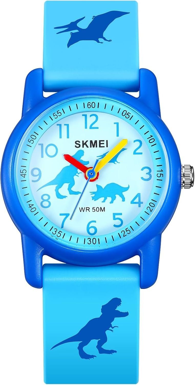 Kids Cartoon Waterproof Analog Watch With Cute Patterns Strap_voghion.com