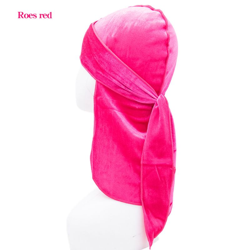 Topfarvet ny børnefløjls pirathat med lang hale til børn, stor turbanhat til børn, Baotou-hat med durag_voghion.com