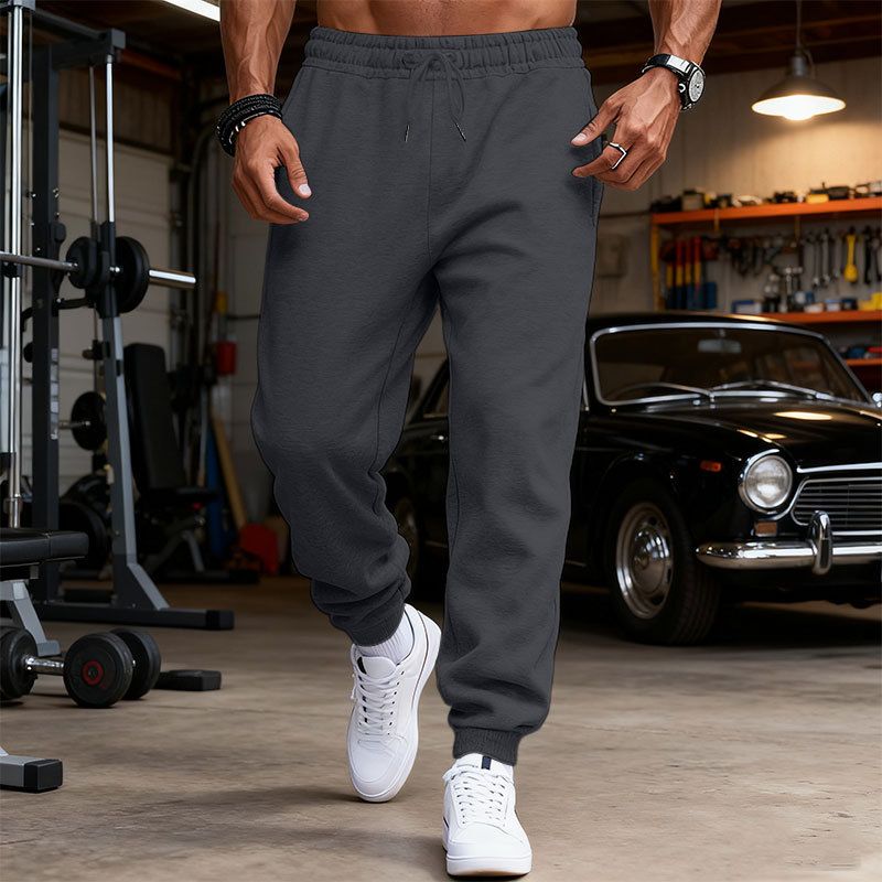Men's Casual Jogger Pants - Lightweight Workout Tapered Sweatpants, Elastic Cuff, Drawstring Waist, Breathable & Stretchy For Gym, Running, Daily Wear_voghion.com