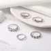 Anello combinato da 5 pezzi con micro-incastonatura di diamanti e foglia a cinque punte, per donna, molto venduto alla moda_voghion.com