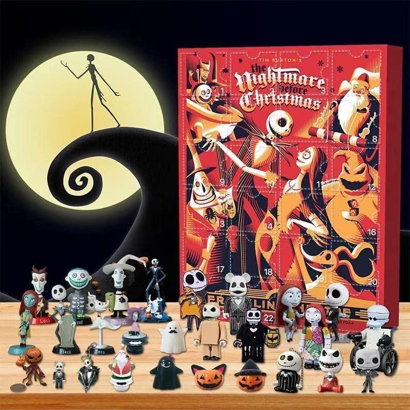 Halloween Advent Calendar 2024 - Contains 24 Gifts, 2024 Halloween Horror Movie Figures Advent Calendar, Halloween Countdown Calendar, Halloween Doll Collectible Figures Gift For Kids_voghion.com