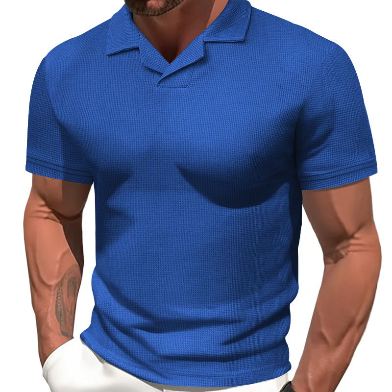 Maglietta da uomo a maniche corte 2025, nuova maglietta alla moda estiva, tinta unita, girocollo, comoda e casual._voghion.com
