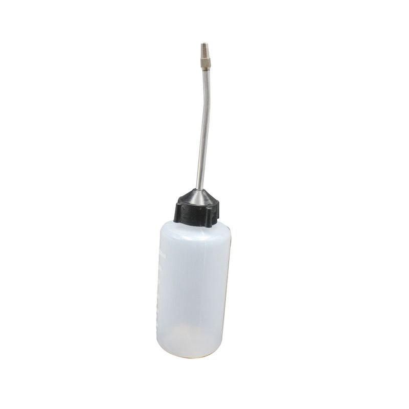 Garrafa de óleo para máquina de costura, cabeça de ferro vazia, plástico branco transparente, reabastecimento de boca longa, ferramenta lubrificantes, acessórios 120 ml, 1 peça_voghion.com