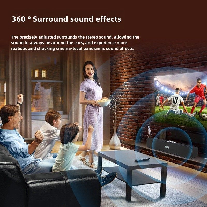 350BS Wired Desktop All-in-One Strip Sound Blaster Sound Bar Speaker, Laptop USB Bluetooth Speaker_voghion.com