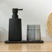 Farmhouse Soap Dispenser - Matte Black Striped Design_voghion.com