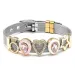 Crystal Heart Crown Beads 10mm Stainless Steel Mesh Charm Keeper Bracelets Bangles For Women Mother Fashion Jewelry_voghion.com