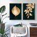 Schwarz Gold Blatt Wohnzimmer Hängen Nordic Landschaft Leinwand Kern Abstrakte Esszimmer Dekorative Malerei_voghion.com