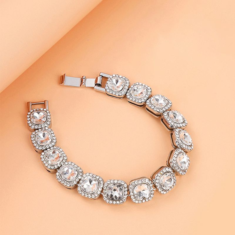 Men's Exaggerated Full Ice Sugar Cuban Bracelet Accessory Personality Trendy Jewelry Diamond Chain_voghion.com