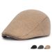 Unisex Autumn and winter wool cap men's and women's fashion simple light plate forward cap adjustable size beret_voghion.com