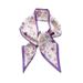Fascia per capelli sottile e stretta in seta, stile francese, viola, lunga e versatile, per donna, con fiocco e sciarpa al collo fluente_voghion.com