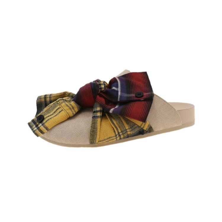 2025 Fall/Winter New Women's Bow-Tie Thick-Soled Closed-Toe Slip-On Casual Shoes Versatile_voghion.com