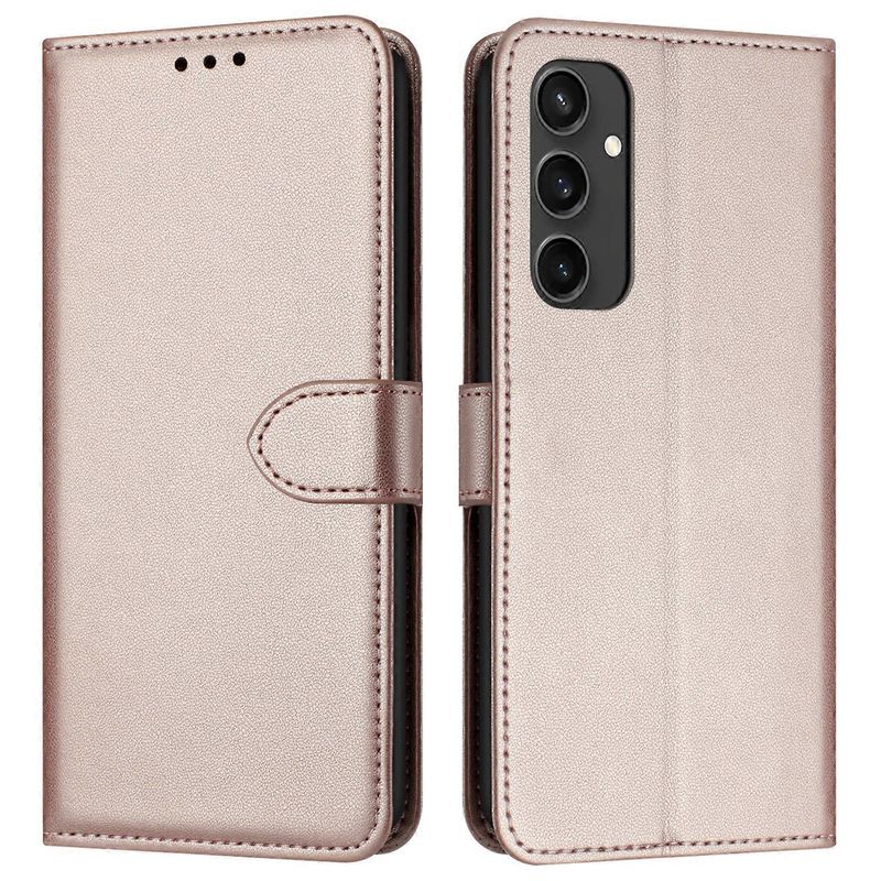 For Samsung Galaxy S24 FE Wallet Phone Case Leather Stand Cover With Strap_voghion.com