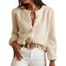 Elegant Solid Color Knitted Cardigan For Women - Long Sleeve Openwork Crochet Button Front Sweater Coat (S, M, L, XL)_voghion.com