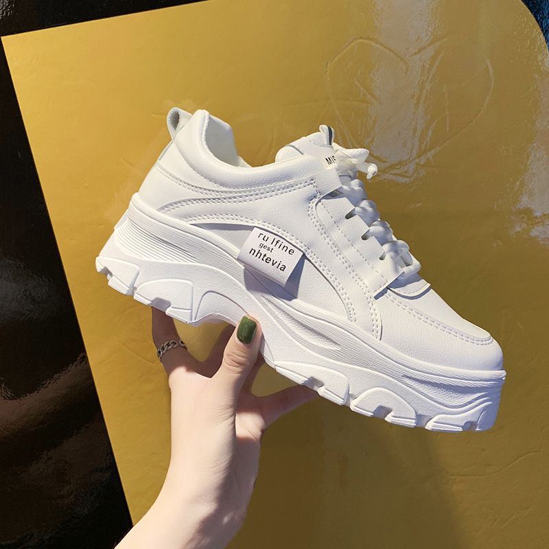 2023 Lente Nieuwe Koreaanse Versie Van Papa Schoenen Vrouwelijke Studenten All-Match Sportschoenen Vrouwen Casual Dikke Zolen Verhogende Schoenen 1A02_voghion.com
